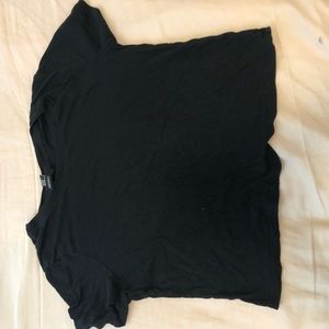 Loose black crop top